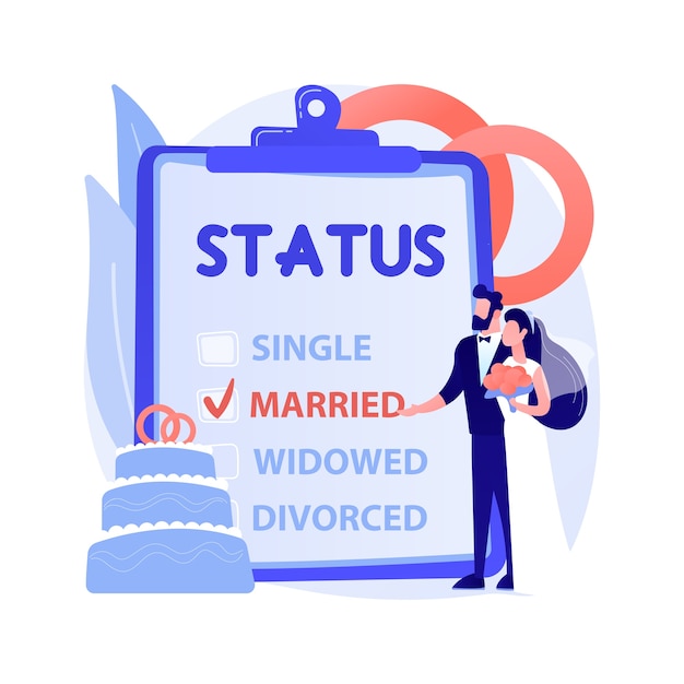 Free Vector | Marital status abstract concept vector illustration ...