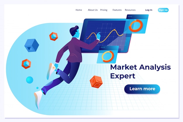 Premium Vector | Market analysis expert