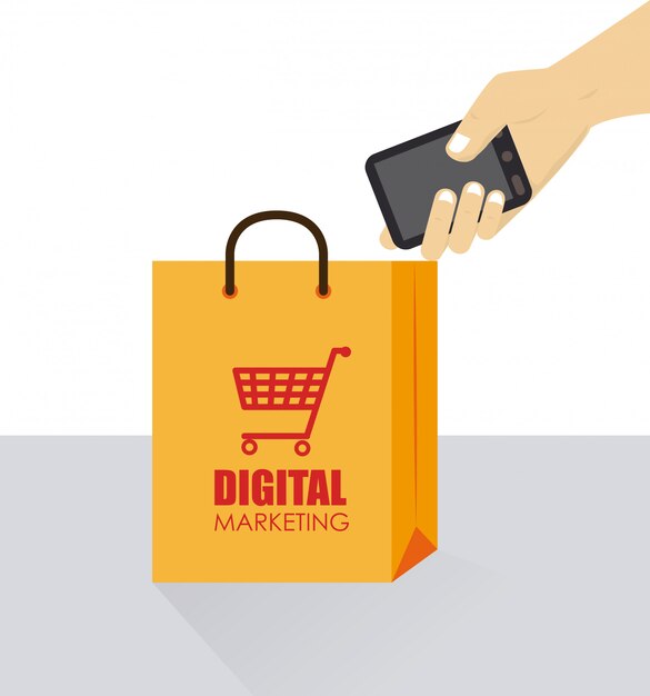 Marketing design over white background vector illustration Premium Vector