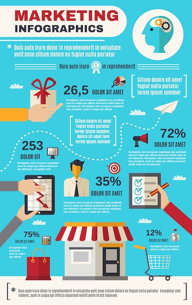 Free Vector | Marketing infographics set