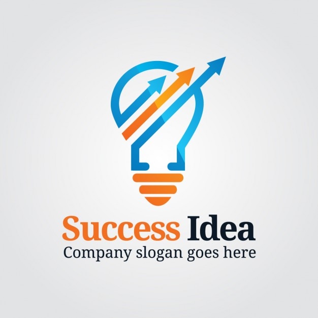 Free Vector Marketing Logo With Bulb