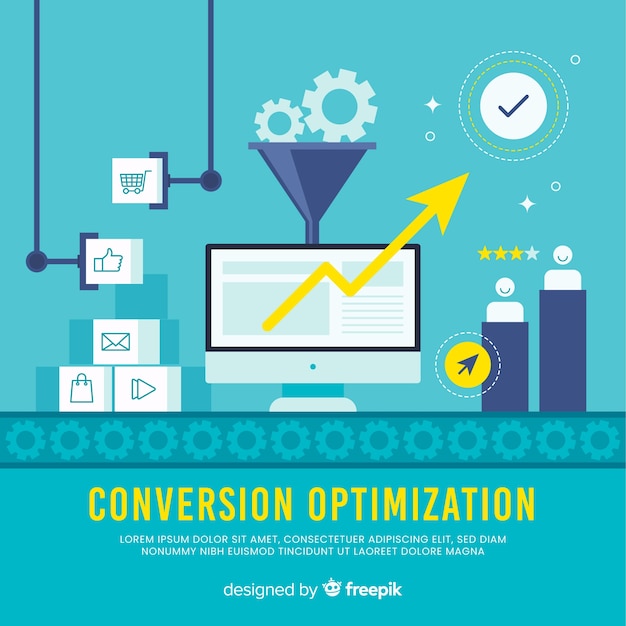 Marketing optimization background Vector | Free Download