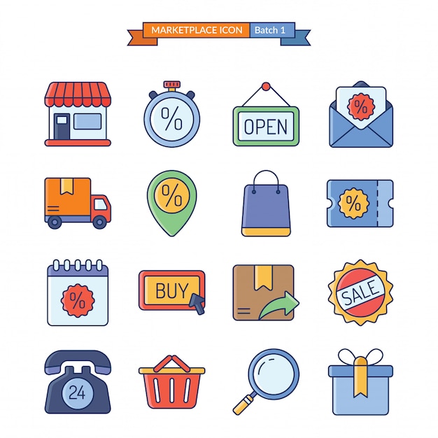 Premium Vector Marketplace Icon 1