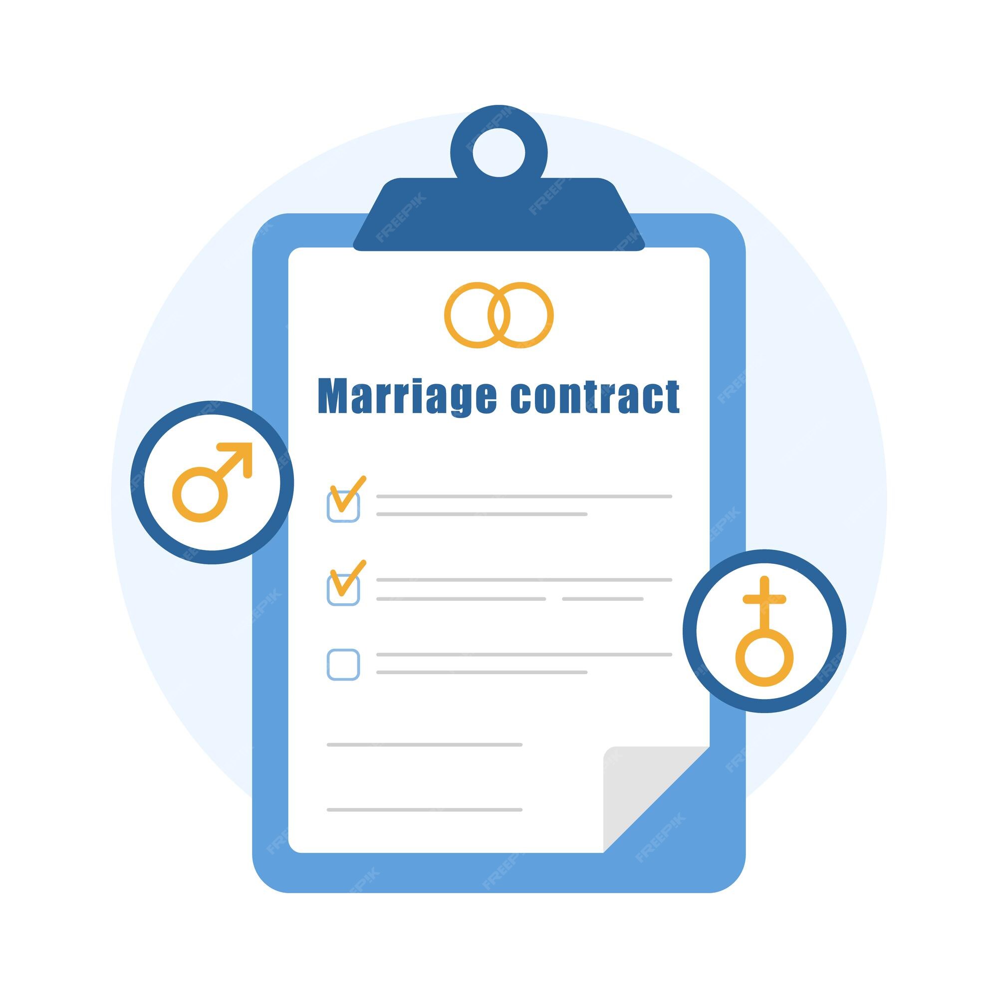 Premium Vector Marriage Contract Icon Prenuptial Agreement Document 