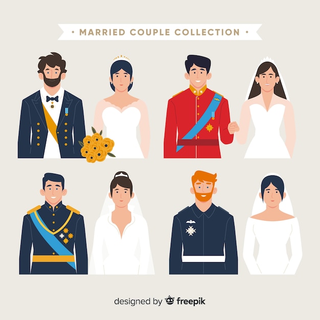 Download Married couple collection | Free Vector