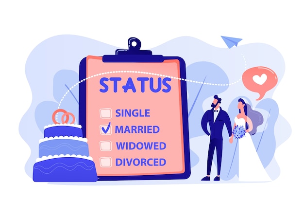 free-vector-married-couple-and-marital-status-on-clipboard-tiny