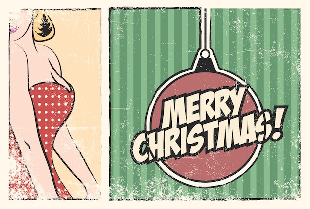 Marry christmas background, illustration in vector format | Premium Vector