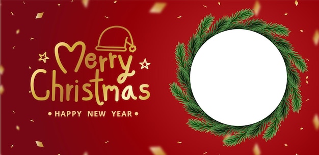 Premium Vector | Marry christmas and happy new year greeting card ...