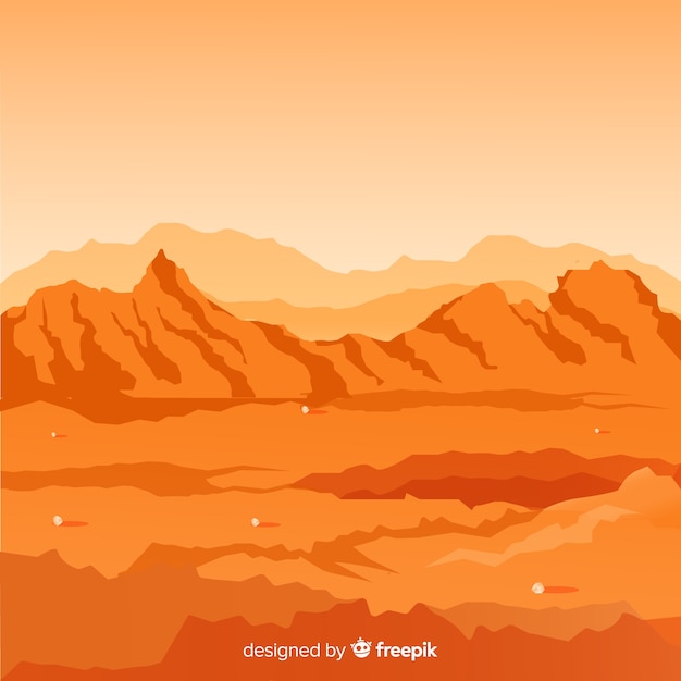 Free Vector | Mars landscape background