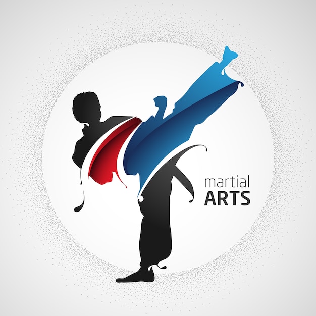 Martial Arts Kick | Premium Vector