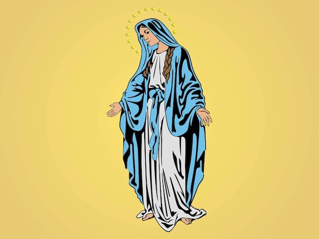 Mary mother of jesus vector