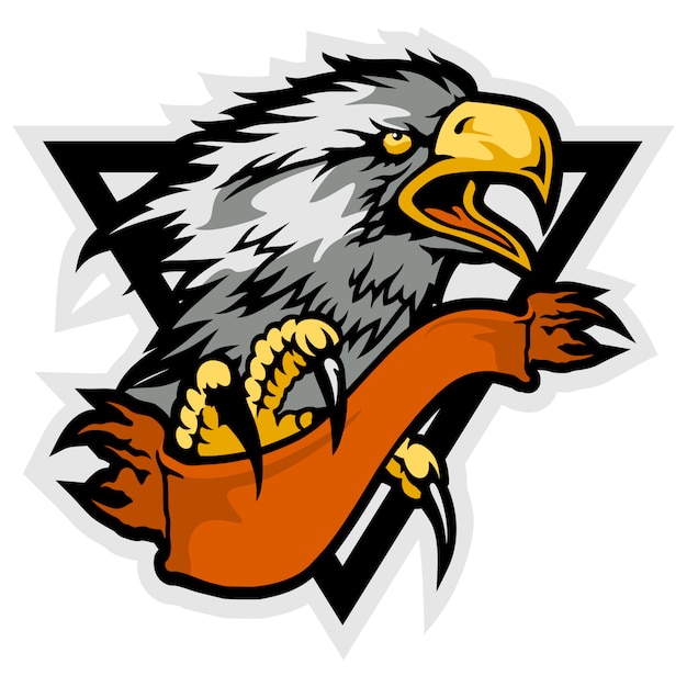 Premium Vector Mascot Of Angry Bald Eagle Head
