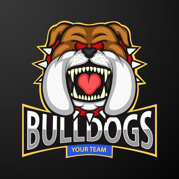 Premium Vector | Mascot of angry bulldog head logo