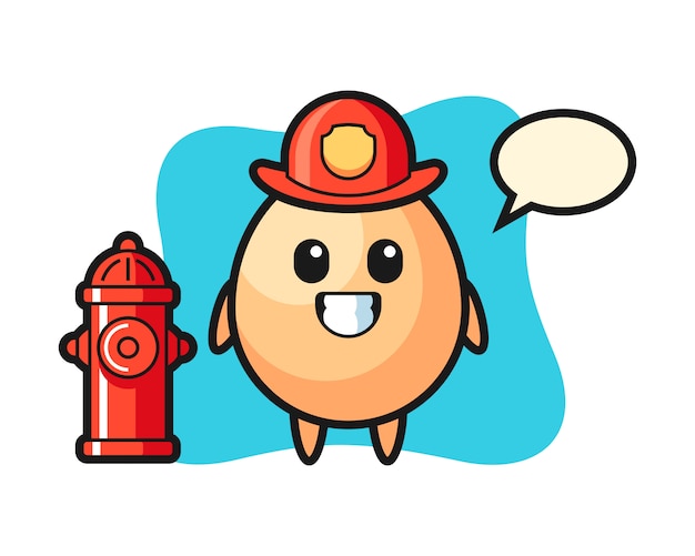 Download Free Mascot Character Of Egg As A Firefighter Cute Style Design For T Use our free logo maker to create a logo and build your brand. Put your logo on business cards, promotional products, or your website for brand visibility.