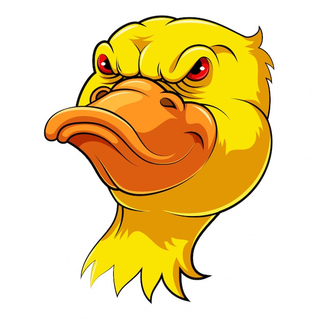 Premium Vector | Mascot head of an duck