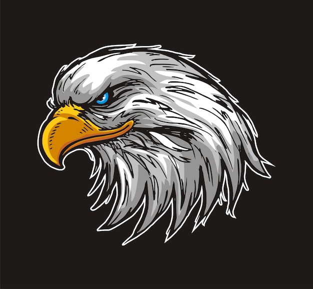 Premium Vector | Mascot head of an eagle