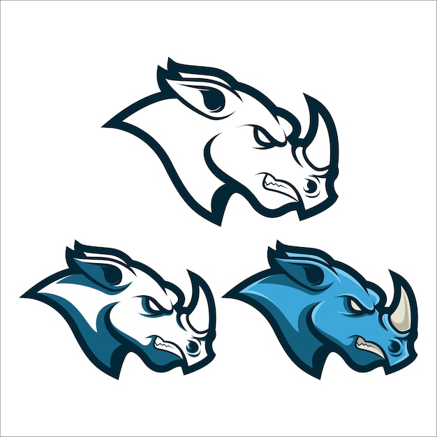 Premium Vector | Mascot logo rhino