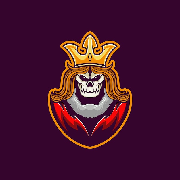 Premium Vector | Mascot logo skull king