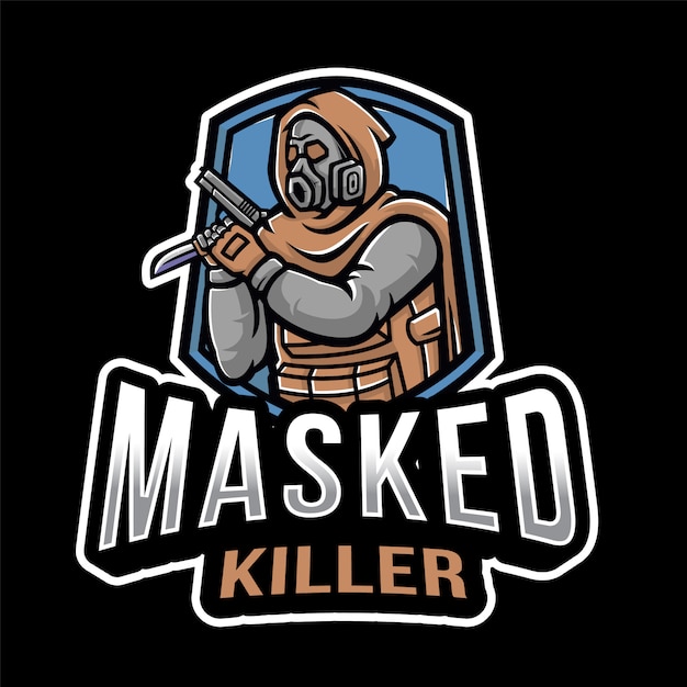 Premium Vector Masked Killer Esport Logo