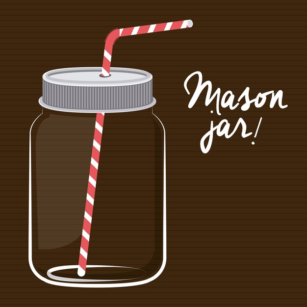 Download Mason jar digital design | Premium Vector