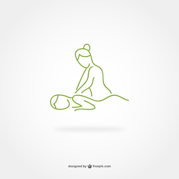 Massage line art logo