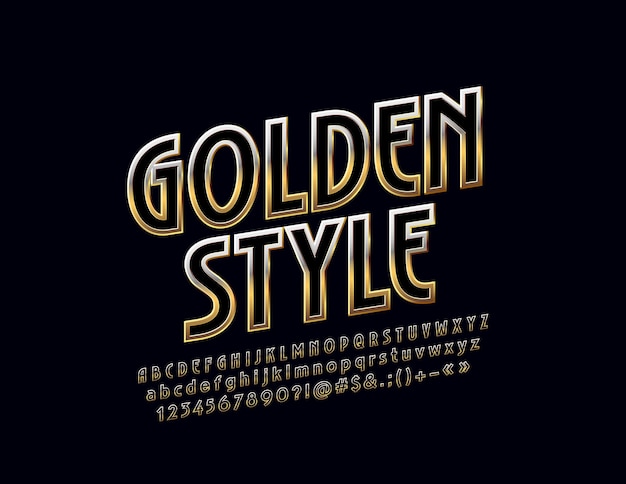 Premium Vector | Mat text golden style metallic gradient font rotated ...