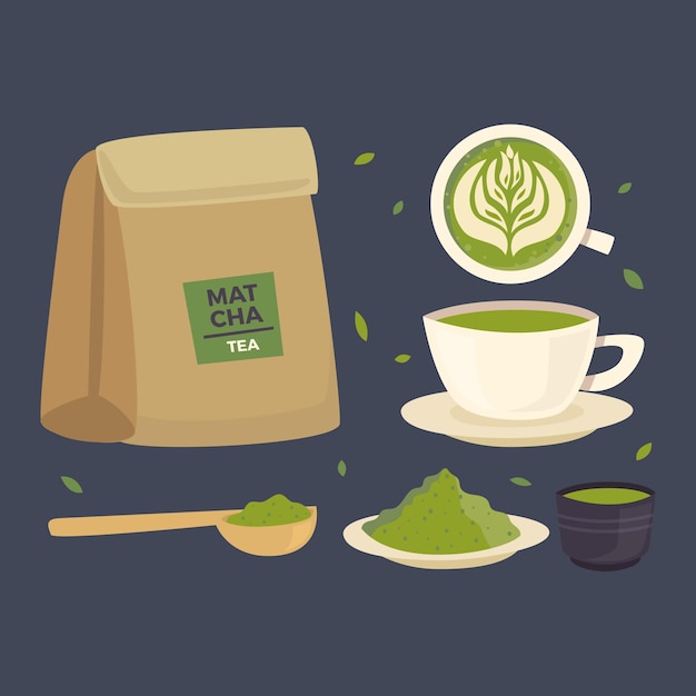 Free Vector Matcha Tea Collection 4137