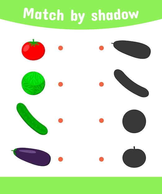 Premium Vector | Matching game for children. connect the shadow of the ...