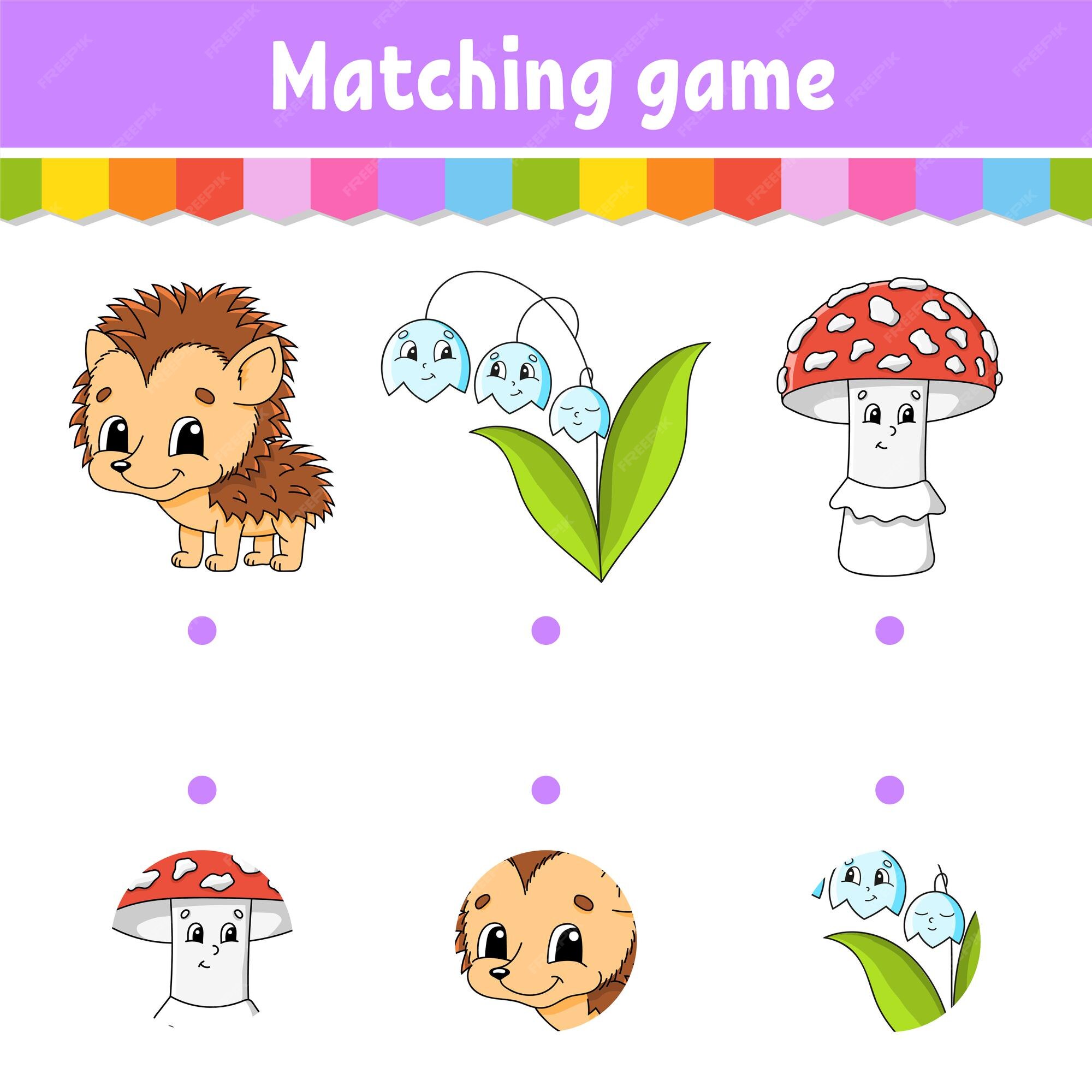 Premium Vector Matching game draw a line