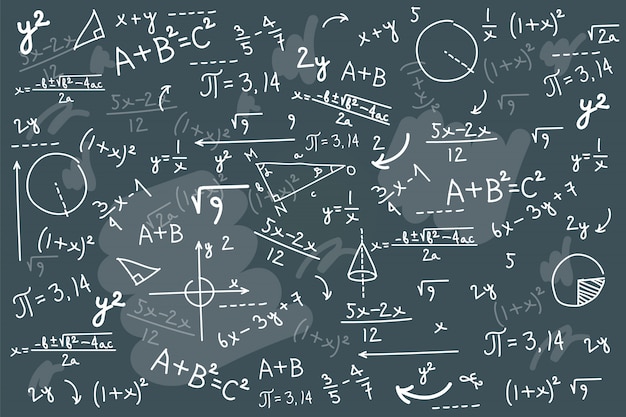 数学黒板背景 プレミアムベクター