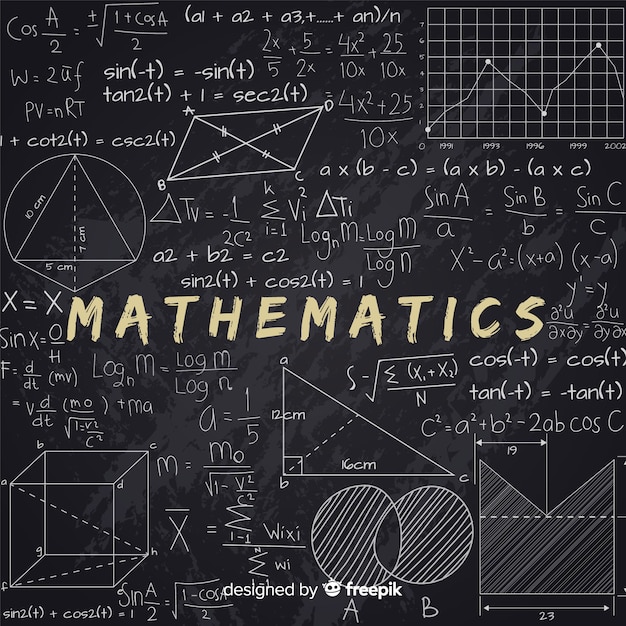 Premium Vector Math Chalkboard Background 3213