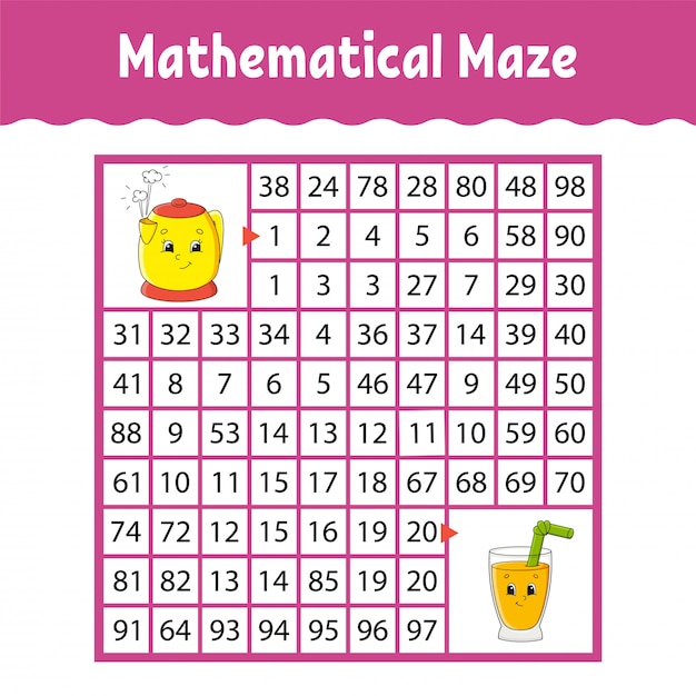 Premium Vector Mathematical maze.