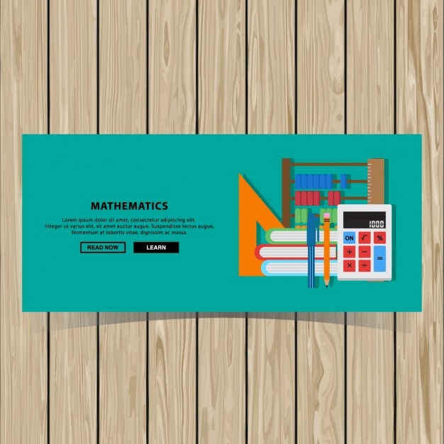 Free Vector Mathematics Banner Design
