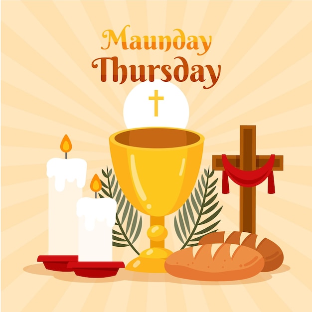 Free Vector Maundy Thursday Illustration