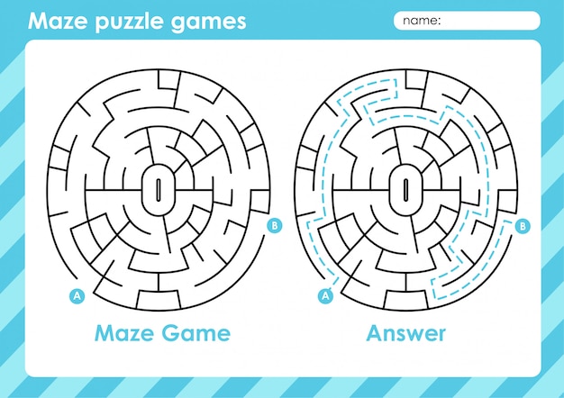 Download Free Maze Puzzle Games Activity For Kids Circle Premium Vector Use our free logo maker to create a logo and build your brand. Put your logo on business cards, promotional products, or your website for brand visibility.