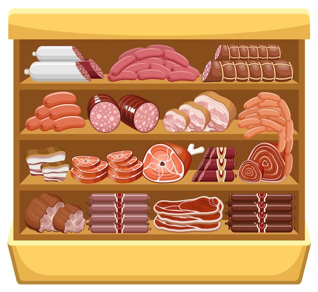 Premium Vector | Meat Market.