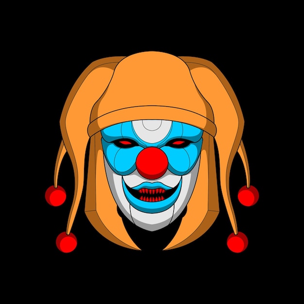 Premium Vector | Mecha clown head