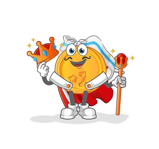 Premium Vector | Medal king vector. cartoon character