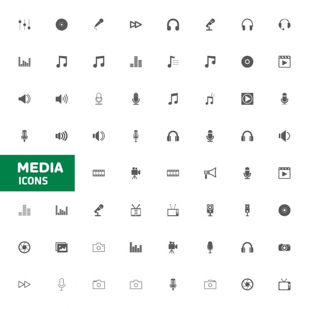 Download Media icon collection | Free Vector