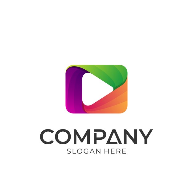 Download Free Media Play Colorful Logo Design Premium Vector Use our free logo maker to create a logo and build your brand. Put your logo on business cards, promotional products, or your website for brand visibility.
