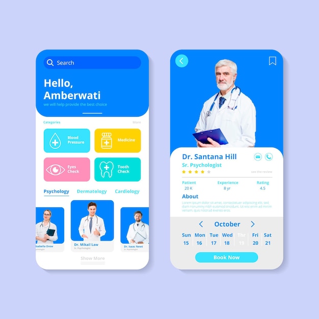 Download Free Medical Booking App Template With Photo Free Vector Use our free logo maker to create a logo and build your brand. Put your logo on business cards, promotional products, or your website for brand visibility.