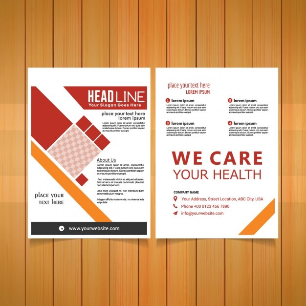 Free Vector Medical brochure template
