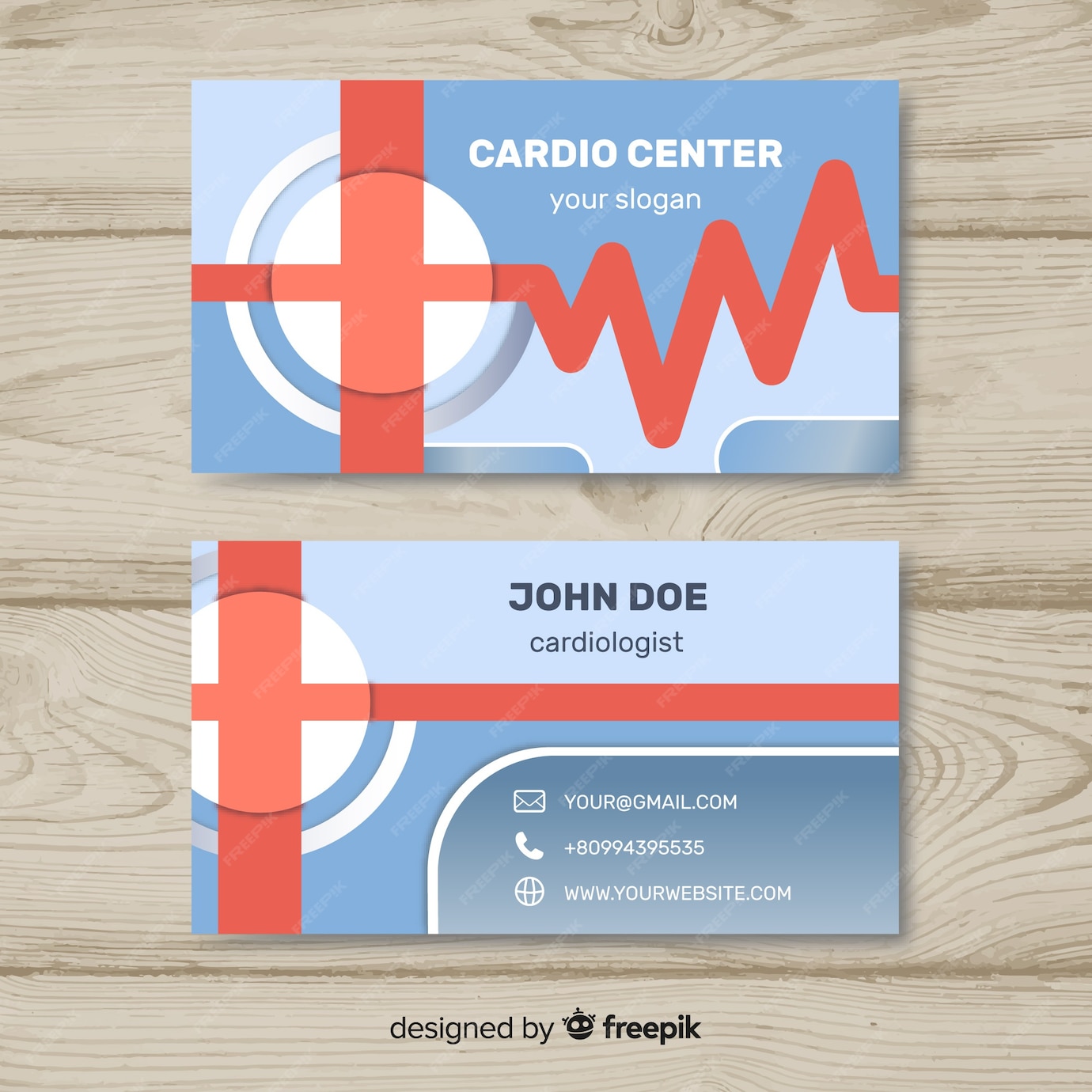 Free Vector | Medical business card template with modern style