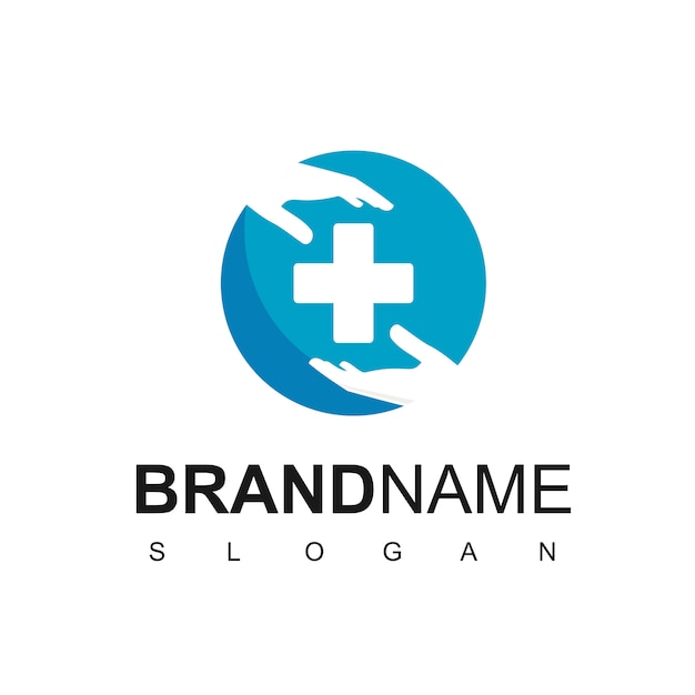 Download Free Medical Care Logo With Hand And Cross Symbol Premium Vector Use our free logo maker to create a logo and build your brand. Put your logo on business cards, promotional products, or your website for brand visibility.