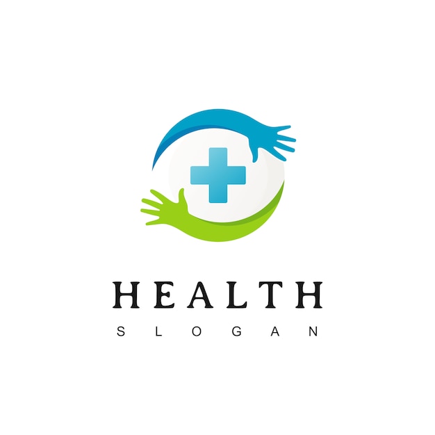 Download Free Medical Cross And Health Care Logo Template With Hand Symbol Use our free logo maker to create a logo and build your brand. Put your logo on business cards, promotional products, or your website for brand visibility.