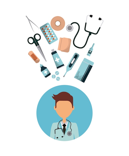 Download Free Medical Equipment Around Doctor Cartoon Icon Premium Vector Use our free logo maker to create a logo and build your brand. Put your logo on business cards, promotional products, or your website for brand visibility.