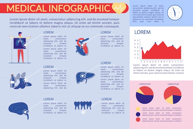 Premium Vector | Medical exam infographic set