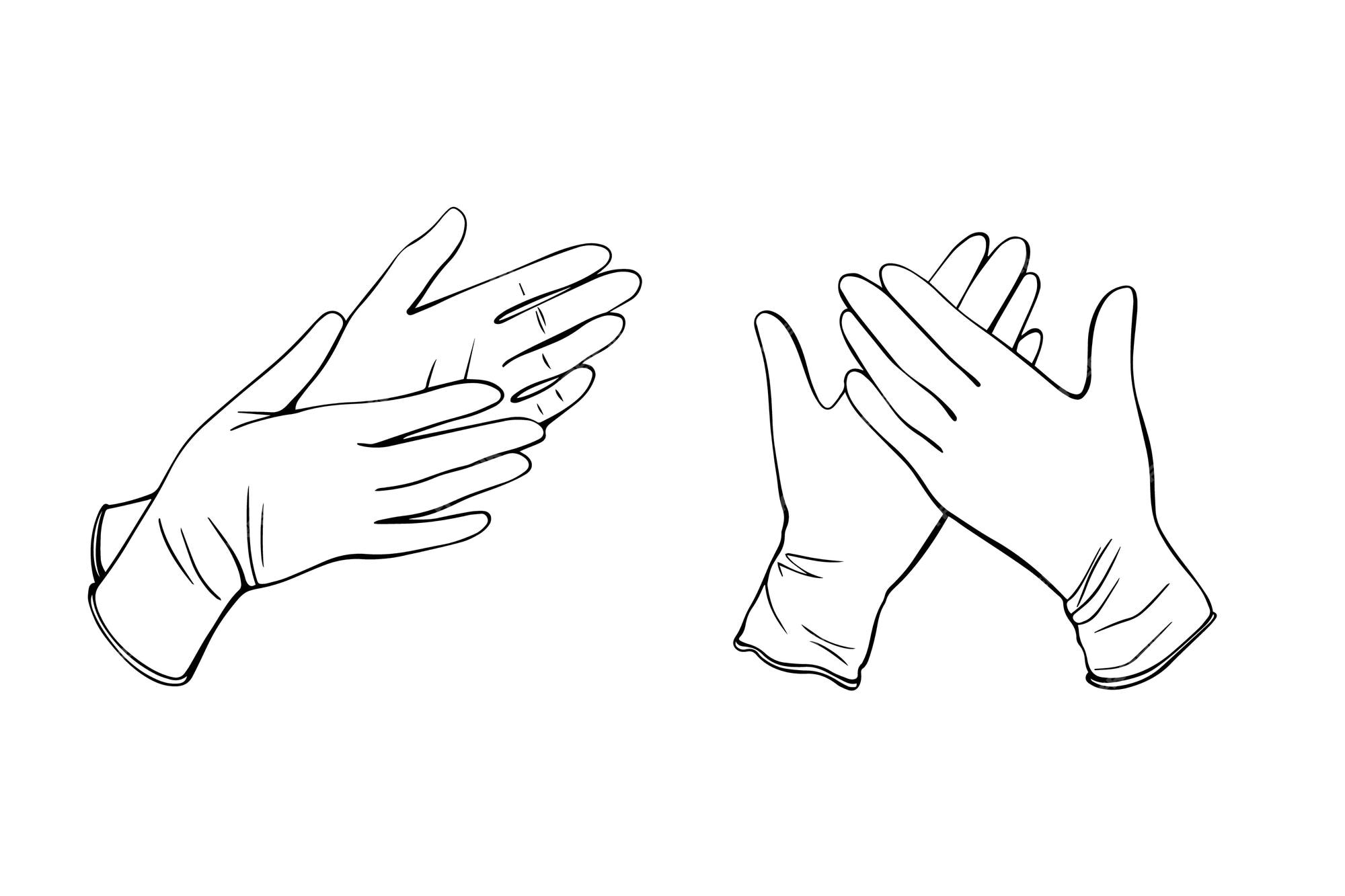 Premium Vector | Medical gloves hand drawn illustration