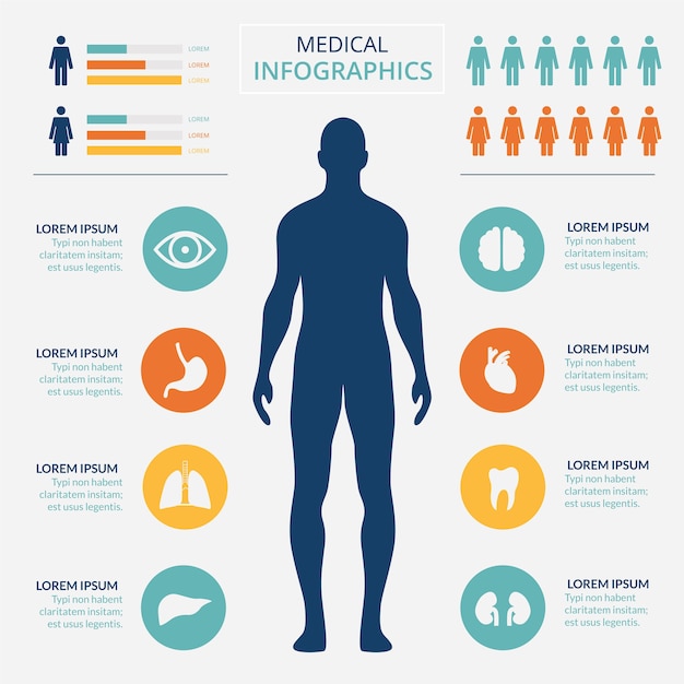 Download Medical healtcare infographic Vector | Premium Download