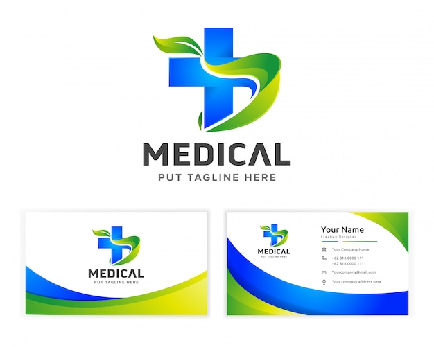 Download Free Medical Health Logo For Company With Business Card Premium Vector Use our free logo maker to create a logo and build your brand. Put your logo on business cards, promotional products, or your website for brand visibility.